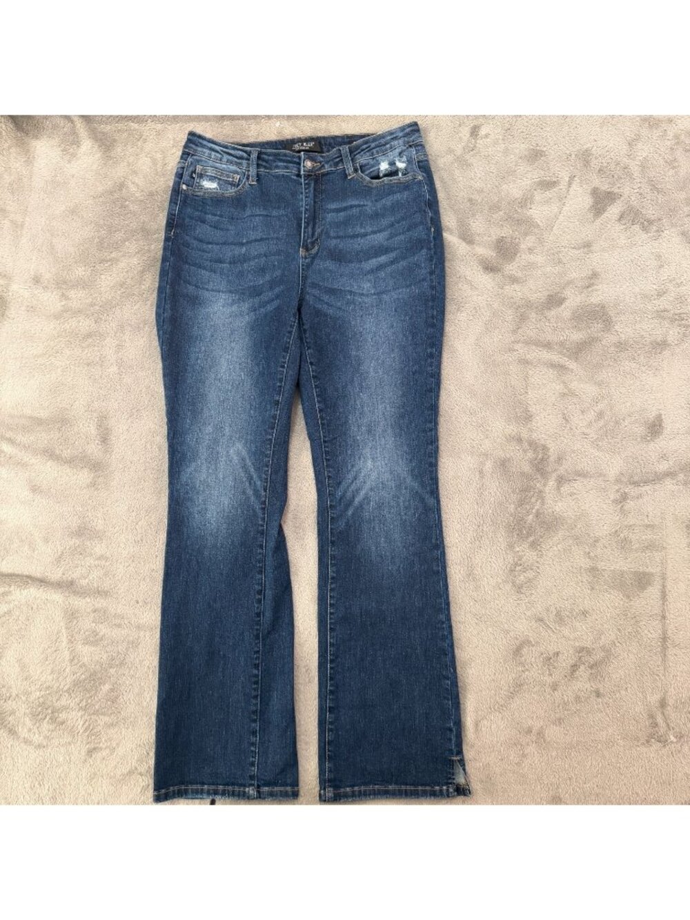 Judy Blue Slim Boot Cut High Rise Stretch Jeans Womens 15 32 Dark Wash